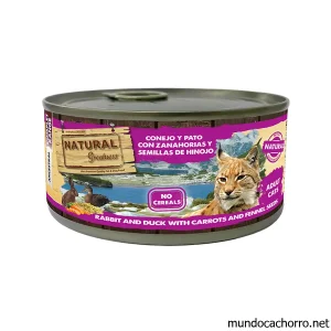 NATURAL GREATNESS CONEJO Y PATO CON ZANAHORIAS Y SEMILLAS DE HINOJO LATA 185 GR