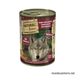 NATURAL GREATNESS CONEJO CON VENADO, ZANAHORIAS, ACEITUNAS Y AMARANTO LATA 400 GR