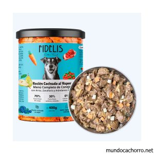 FIDELS Conejo con arroz, zanahoria y arándanos (tarro de 400 g)