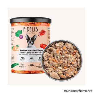 FIDELS Cabra con zanahoria, remolacha y melocotón (tarro de 400 g)