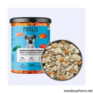 FIDELS Salmón con boniato, guisantes y calabacín (tarro de 400 g)